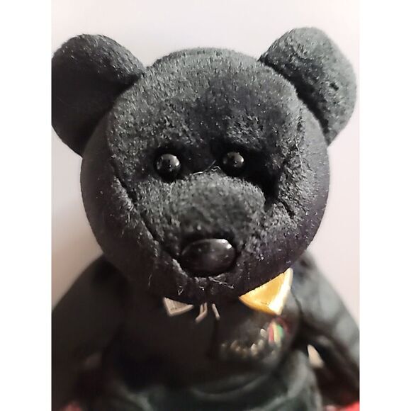 Black Beanie Bear TY Beanie Baby "The End" Bear 1999 retired - Picture 1 of 13